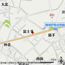 愛知県田原市南神戸町富士手22周辺の地図