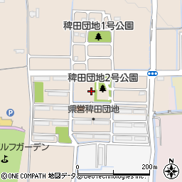 稗田団地中央児童公園周辺の地図