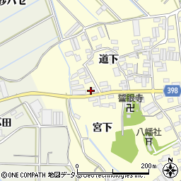 愛知県田原市八王子町道下72周辺の地図