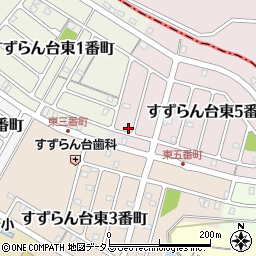 三重県名張市すずらん台東５番町25周辺の地図
