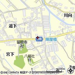 愛知県田原市八王子町道下22周辺の地図