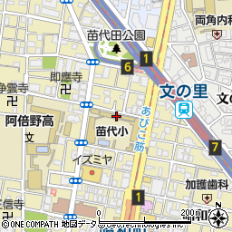 大阪市立苗代小学校周辺の地図