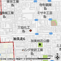 セブンイレブン大阪加美北６丁目店周辺の地図