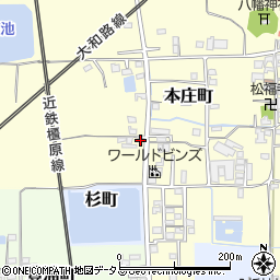 奈良県大和郡山市本庄町98周辺の地図