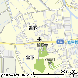 愛知県田原市八王子町道下60周辺の地図