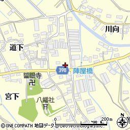 愛知県田原市八王子町道下17周辺の地図