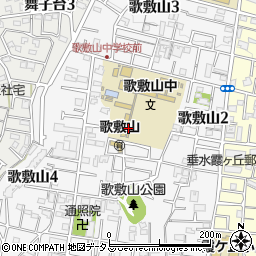 兵庫県神戸市垂水区歌敷山周辺の地図