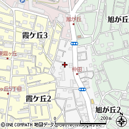 兵庫県神戸市垂水区仲田2丁目周辺の地図