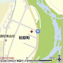 三重県名張市松原町1070周辺の地図