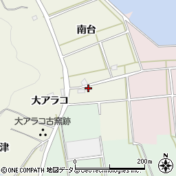 愛知県田原市芦町南台周辺の地図