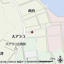 愛知県田原市芦町（南台）周辺の地図