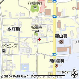 奈良県大和郡山市本庄町167周辺の地図