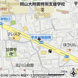 吉野家岡山平井店周辺の地図