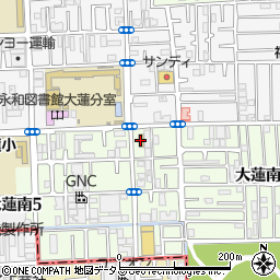 ファミリーマート東大阪大蓮南四丁目店周辺の地図