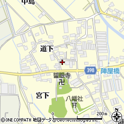 愛知県田原市八王子町道下40周辺の地図