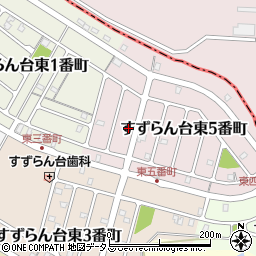 三重県名張市すずらん台東５番町43周辺の地図