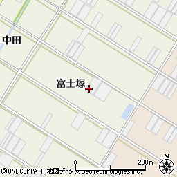 愛知県田原市中山町富士塚周辺の地図