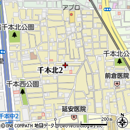 大阪府大阪市西成区千本北周辺の地図