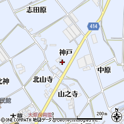 愛知県田原市大草町神戸周辺の地図