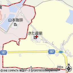 きた産業株式会社　奈良工場周辺の地図