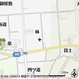 愛知県田原市伊川津町林周辺の地図
