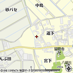 愛知県田原市八王子町道下99周辺の地図