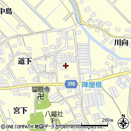 愛知県田原市八王子町道下34周辺の地図