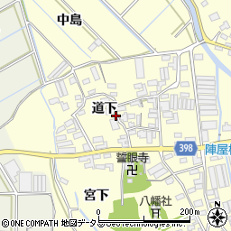愛知県田原市八王子町道下58周辺の地図