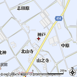 愛知県田原市大草町神戸3周辺の地図