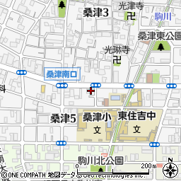 大阪府大阪市東住吉区桑津5丁目11-8周辺の地図