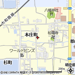奈良県大和郡山市本庄町188周辺の地図