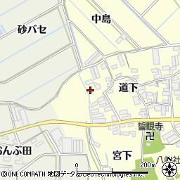 愛知県田原市八王子町道下100周辺の地図