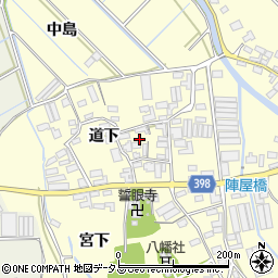 愛知県田原市八王子町道下50周辺の地図