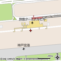 兵庫県神戸市中央区神戸空港周辺の地図