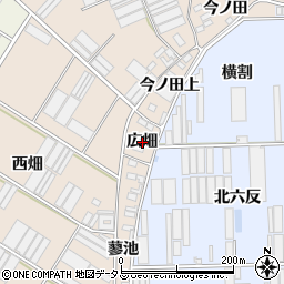 愛知県田原市福江町広畑周辺の地図