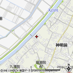 愛知県田原市中山町神明前221周辺の地図