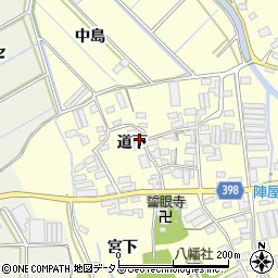 愛知県田原市八王子町道下57周辺の地図