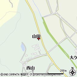 愛知県田原市赤羽根町山田周辺の地図