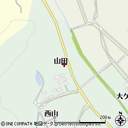 愛知県田原市赤羽根町（山田）周辺の地図