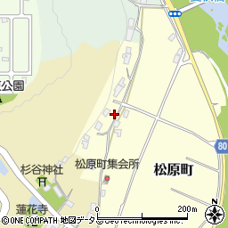 三重県名張市松原町694周辺の地図