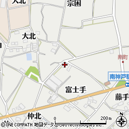 愛知県田原市南神戸町富士手118周辺の地図