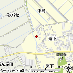 愛知県田原市八王子町道下101周辺の地図