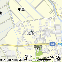 愛知県田原市八王子町道下108周辺の地図