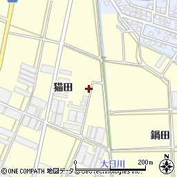 愛知県田原市高松町（猫田）周辺の地図