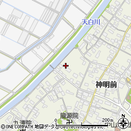 愛知県田原市中山町神明前222周辺の地図