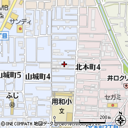 大阪府八尾市山城町3丁目5周辺の地図
