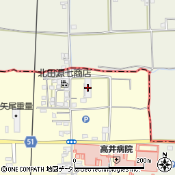 北田源七商店周辺の地図