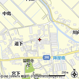 愛知県田原市八王子町道下27周辺の地図