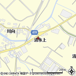 愛知県田原市八王子町清水上周辺の地図