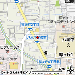 八尾道明寺線周辺の地図